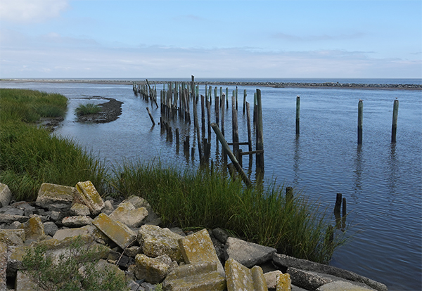 Mispillion River where it joins the Delaware Bay near Milton, Delaware