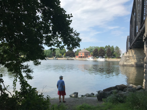 Photo of Peebles Island boat ramp.