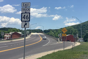 Photo of U.S. 220 bridge under construction